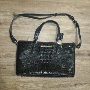 Brahmin Croc Embossed Shoulder Bag Purse Satchel handbag